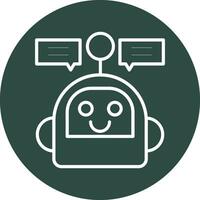 icône de vecteur de chatbot