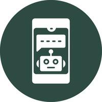 icône de vecteur de chatbot