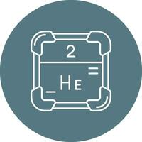 hélium ligne Couleur cercle icône vecteur