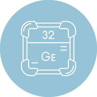 germanium ligne Couleur cercle icône vecteur