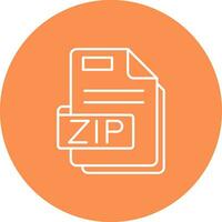 Zip *: français ligne Couleur cercle icône vecteur
