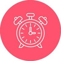 alarme l'horloge ligne Couleur cercle icône vecteur