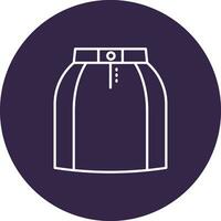 mini jupe ligne Couleur cercle icône vecteur