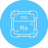 roentgenium ligne Couleur cercle icône vecteur