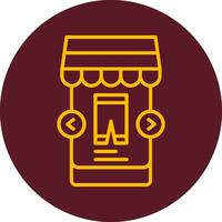 icône de vecteur de magasin en ligne