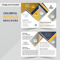 modèle d'entreprise de conception de brochure à deux volets d'une entreprise professionnelle accrocheuse vecteur