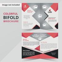 modèle de brochure d'entreprise à deux volets. modèle polyvalent avec couverture, dos et pages intérieures. design géométrique plat minimaliste à la mode. vecteur