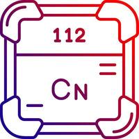 copernicium ligne pente icône vecteur