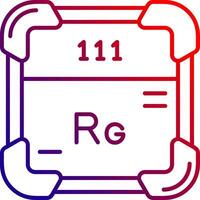 roentgenium ligne pente icône vecteur