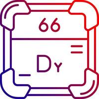 dysprosium ligne pente icône vecteur