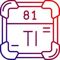 thallium ligne pente icône vecteur