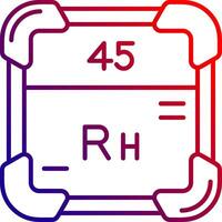 rhodium ligne pente icône vecteur