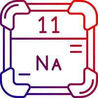 sodium ligne pente icône vecteur