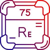 rhénium ligne pente icône vecteur