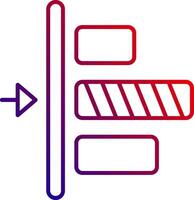 la gauche alignement ligne pente icône vecteur