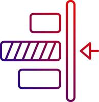 droite alignement ligne pente icône vecteur