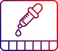 icône de dégradé de ligne compte-gouttes vecteur