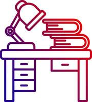 icône de dégradé de ligne d'espace de travail vecteur