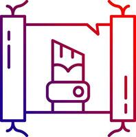 caligraphie ligne pente icône vecteur