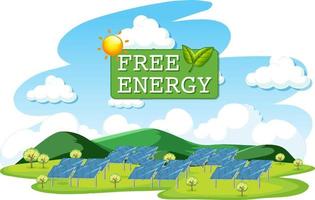 énergie gratuite générée par panneau solaire