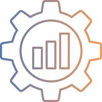 icône de gradient de ligne de productivité vecteur