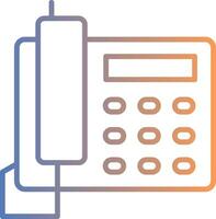 icône de dégradé de ligne téléphonique vecteur