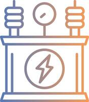 Puissance transformateur ligne pente icône vecteur