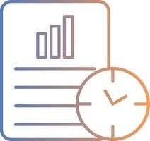 icône de gradient de ligne de productivité vecteur