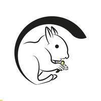 création de logo d'art en ligne d'écureuil pour les entreprises et les entreprises vecteur