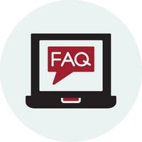 icône de vecteur de FAQ