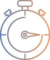 icône de dégradé de ligne de chronomètre vecteur