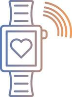 icône de dégradé de ligne smartwatch vecteur