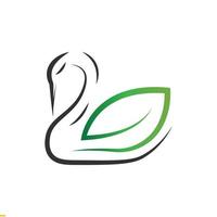 création de logo d'art vectoriel cygne pour les entreprises et l'entreprise