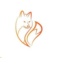 modèle de logo vectoriel fox line art pour entreprise et société