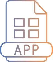 icône de dégradé de ligne d'application vecteur