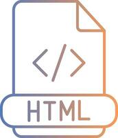 icône de dégradé de ligne html vecteur