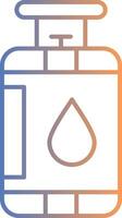 icône de gradient de ligne de bouteille de gaz vecteur