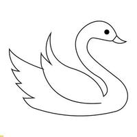 modèle de logo d'art de ligne de canard pour les entreprises et les entreprises vecteur