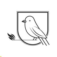 modèle de conception de logo créatif d'oiseau pour les entreprises et les entreprises vecteur