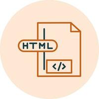 icône de vecteur de fichier html