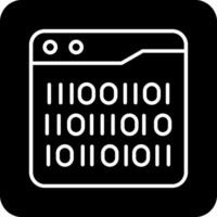 icône de vecteur de code binaire