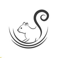 création de logo d'art en ligne d'écureuil pour les entreprises et les entreprises vecteur