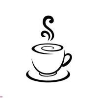 création de logo de tasse de café pour les entreprises et les entreprises vecteur