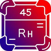 rhodium solide pente icône vecteur