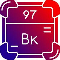 berkelium solide pente icône vecteur