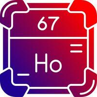 holmium solide pente icône vecteur