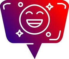 emoji solide pente icône vecteur