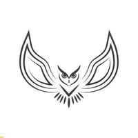 création de logo vectoriel d'art de ligne de hibou pour les entreprises et l'entreprise