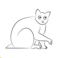 création de logo vectoriel chat ligne art pour entreprise et société