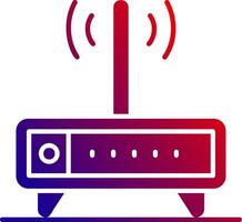 modem solide pente icône vecteur